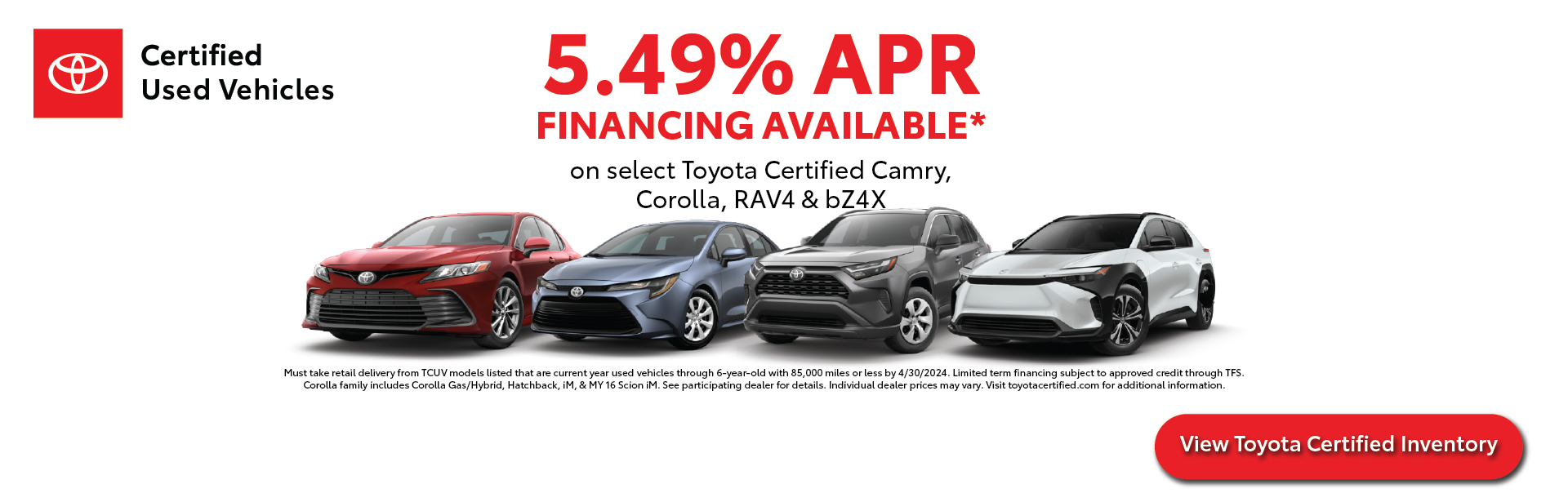 Toyota Certified Used Vehicle Offer | Continental Toyota in Hodgkins IL