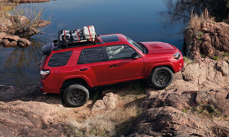 2022 Toyota 4Runner exterior offroading with top rack